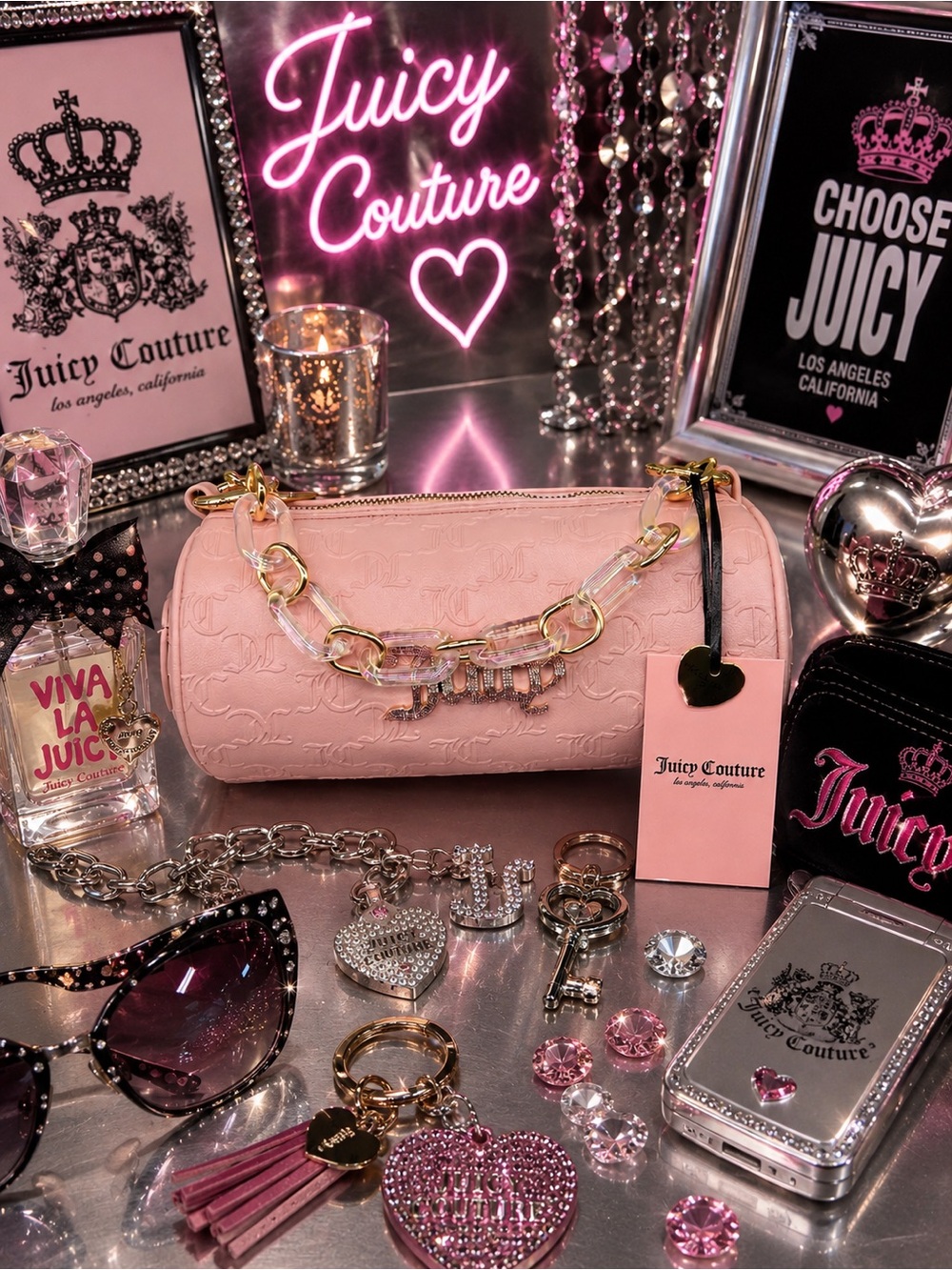 Juicy couture bling bling roll bag purse